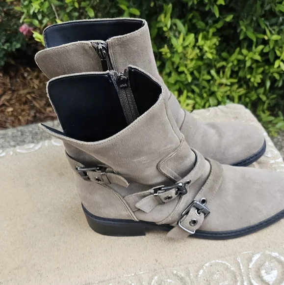 Nwot Kendall+Kylie Nori Suede Buckle Strap Moto Ankle Boot Tan Women's boots8,5M - Picture 6 of 16